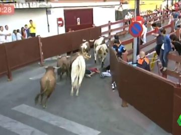 El participante se encuentra en posición fetal para evitar el menor número de golpes posibles. El participante se encuentra en posición fetal para evitar el menor número de golpes posibles.