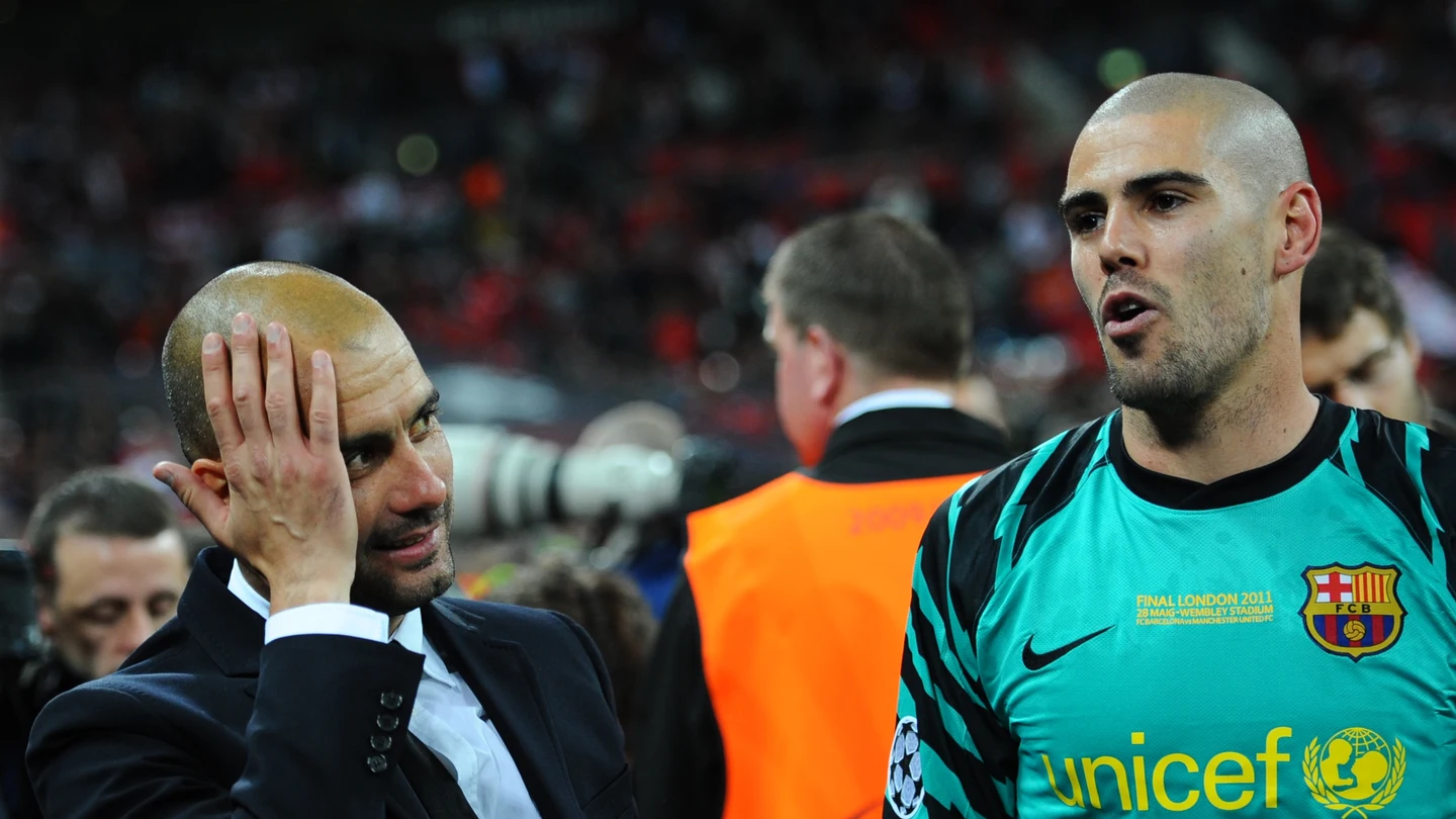 Victor Valdés y Pep Guardiola Victor Valdés y Pep Guardiola
