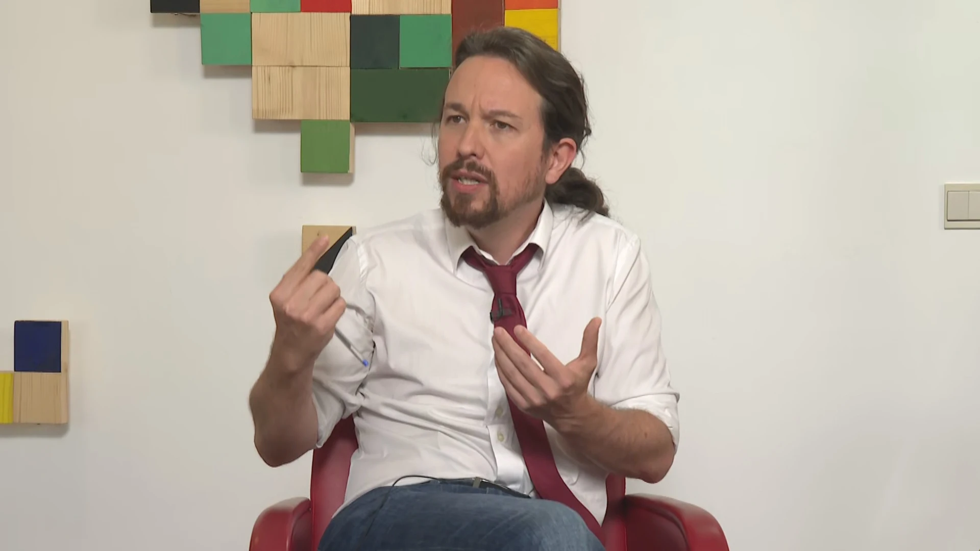 Pablo Iglesias en su entrevista en Al Rojo Vivo