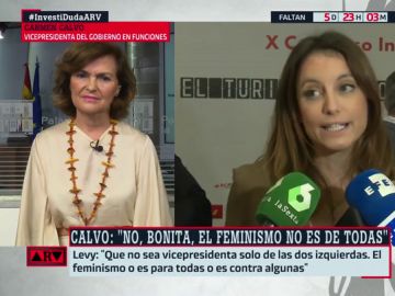 Carmen Calvo: "Dudo que en el campo conservador estén dispuestos a poner en tela de juicio el patriarcado" Carmen Calvo: "Dudo que en el campo conservador estén dispuestos a poner en tela de juicio el patriarcado"