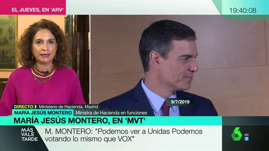 La ministra de Hacienda en funciones, María Jesús Montero La ministra de Hacienda en funciones, María Jesús Montero