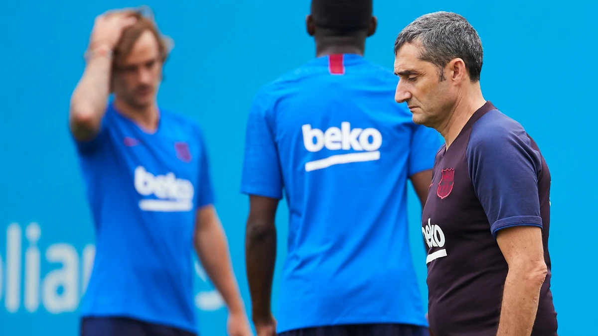 Valverde, con Griezmann de fondo