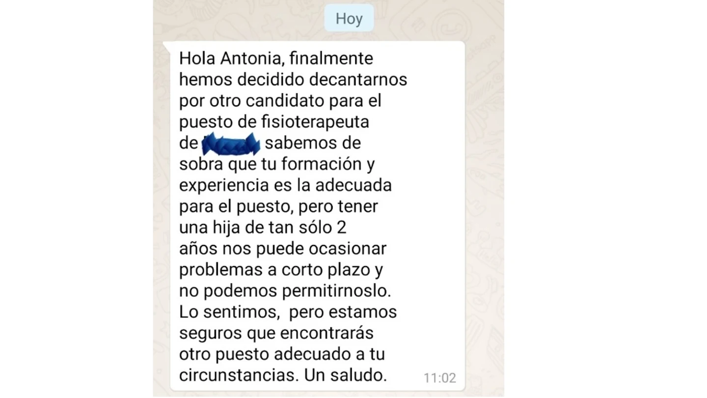 La respuesta del empresario a Antonia La respuesta del empresario a Antonia