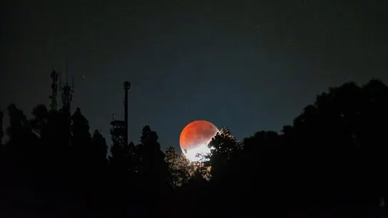 Foto del eclipse lunar del 16 de julio visto en La Palma Foto del eclipse lunar del 16 de julio visto en La Palma