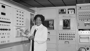 Mary Jackson en el Centro de Investigación Langley de la NASA.