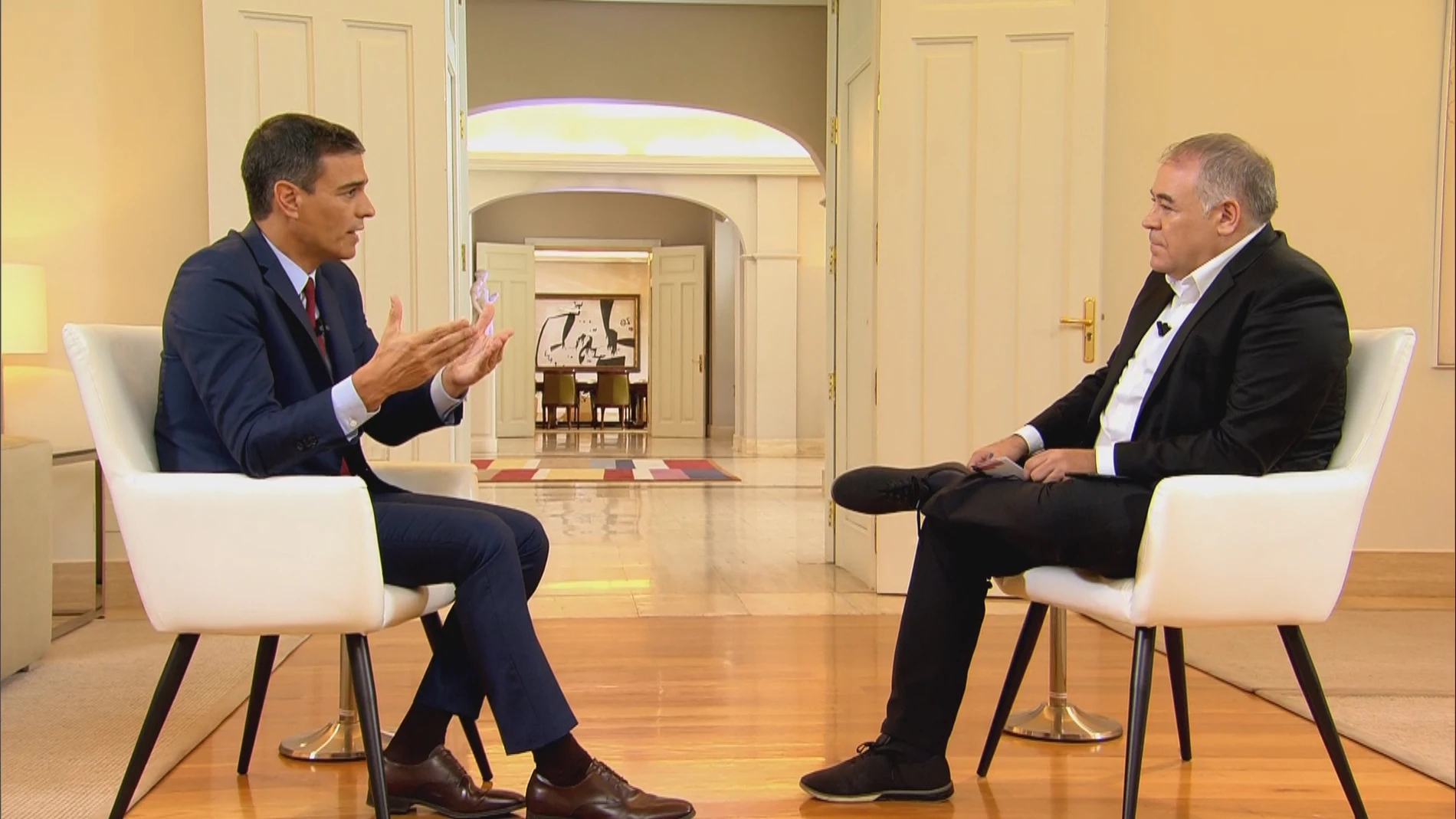 Pedro Sánchez en su entrevista con Antonio García Ferreras
