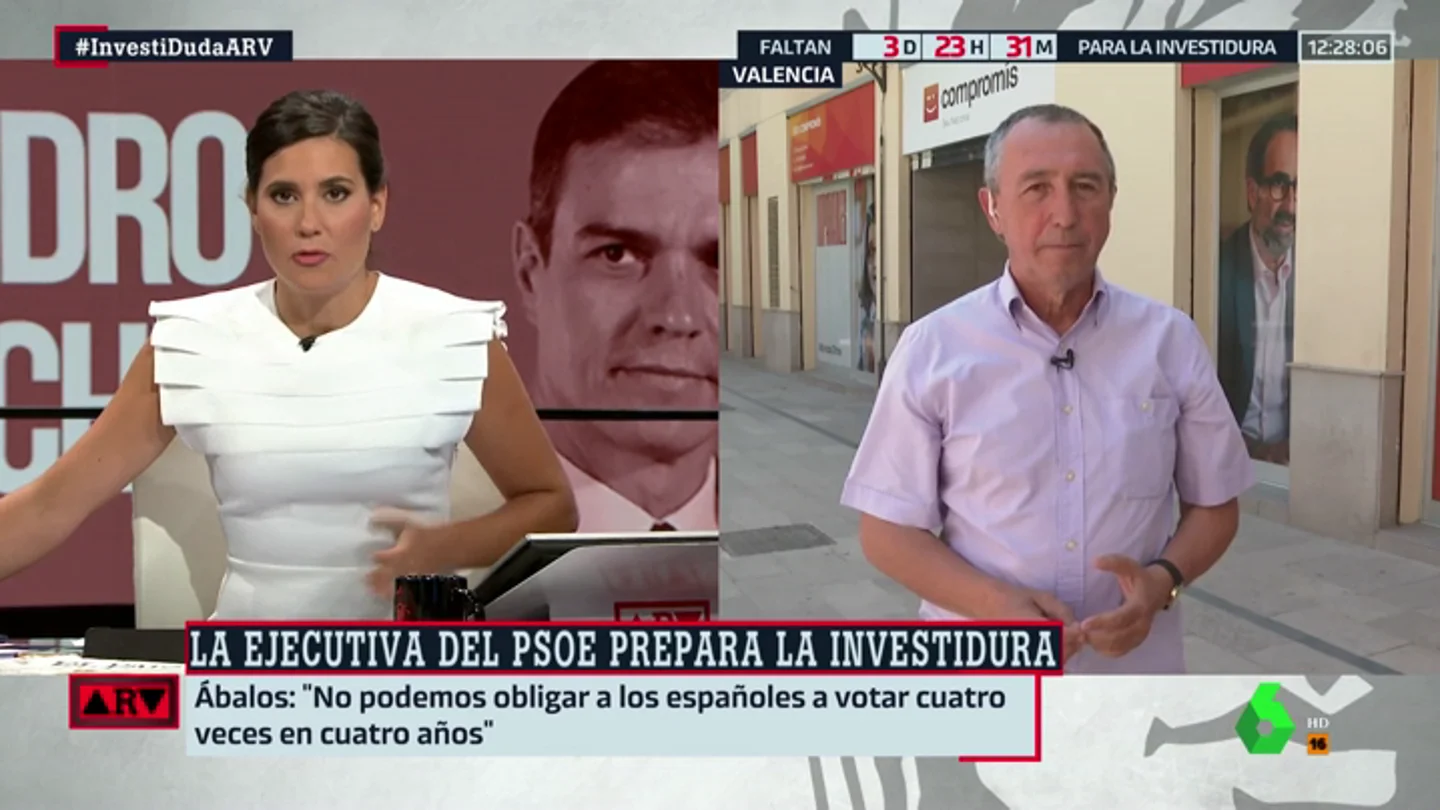 Joan Baldoví: "El PSOE debería trabajar con más discreción y hablar con los que podamos propiciar que haya una investidura" Joan Baldoví: "El PSOE debería trabajar con más discreción y hablar con los que podamos propiciar que haya una investidura"