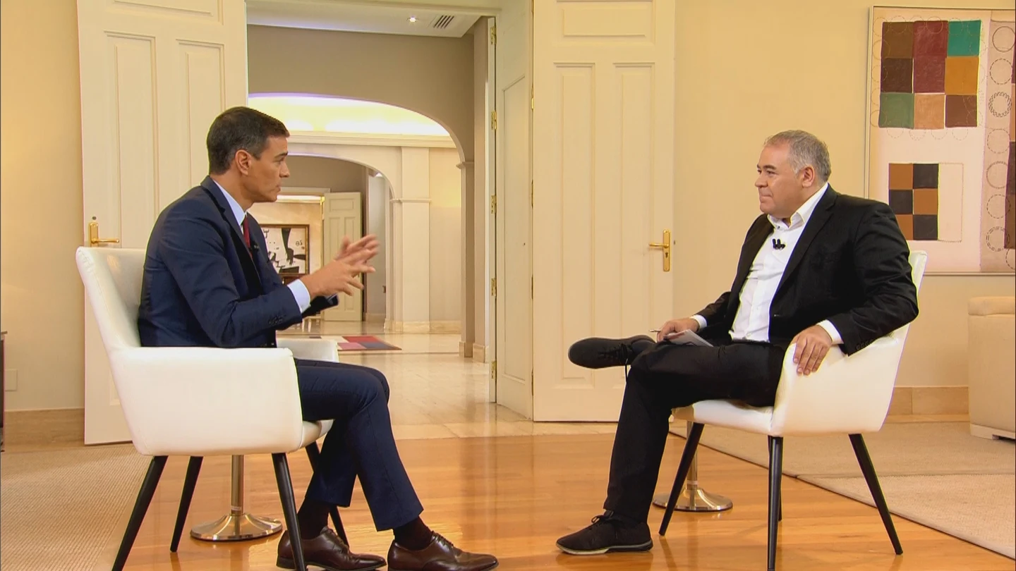 Pedro Sánchez y Antonio García Ferreras en Moncloa Pedro Sánchez y Antonio García Ferreras en Moncloa