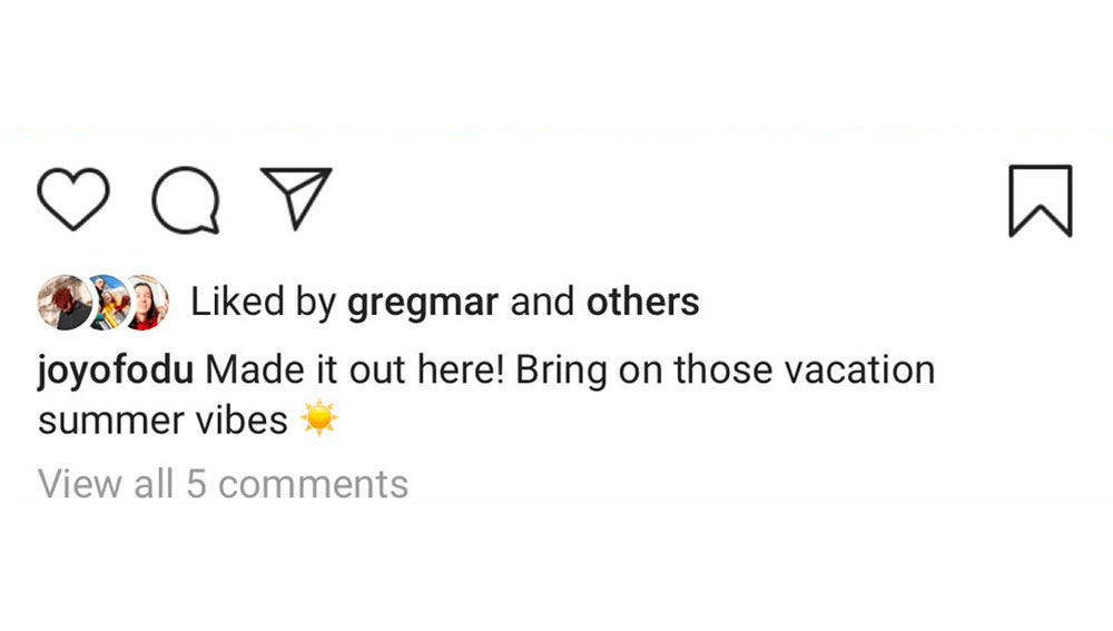 Un post sin los likes totales