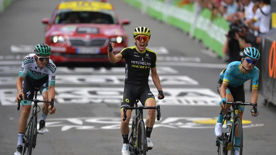 Simon Yates, tras ganar la duodécima etapa del Tour de Francia Simon Yates, tras ganar la duodécima etapa del Tour de Francia