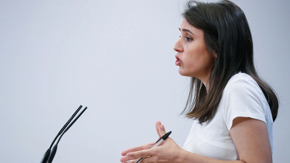 La portavoz de Unidas Podemos, Irene Montero.