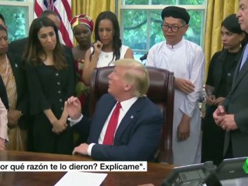 Trump pregunta a la Nobel de la Paz, víctima de Dàesh, por qué la premiaron Trump pregunta a la Nobel de la Paz, víctima de Dàesh, por qué la premiaron