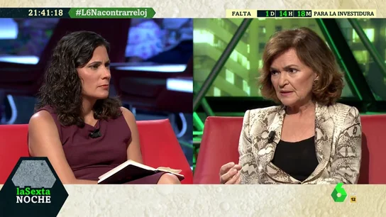 Carmen Calvo: "Era previsible que Iglesias no se convirtiera en la pieza que impidiera a Podemos entrar en un Gobierno" Carmen Calvo: "Era previsible que Iglesias no se convirtiera en la pieza que impidiera a Podemos entrar en un Gobierno"