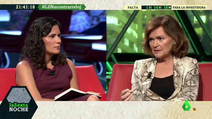 Carmen Calvo: "Era previsible que Iglesias no se convirtiera en la pieza que impidiera a Podemos entrar en un Gobierno" Carmen Calvo: "Era previsible que Iglesias no se convirtiera en la pieza que impidiera a Podemos entrar en un Gobierno"