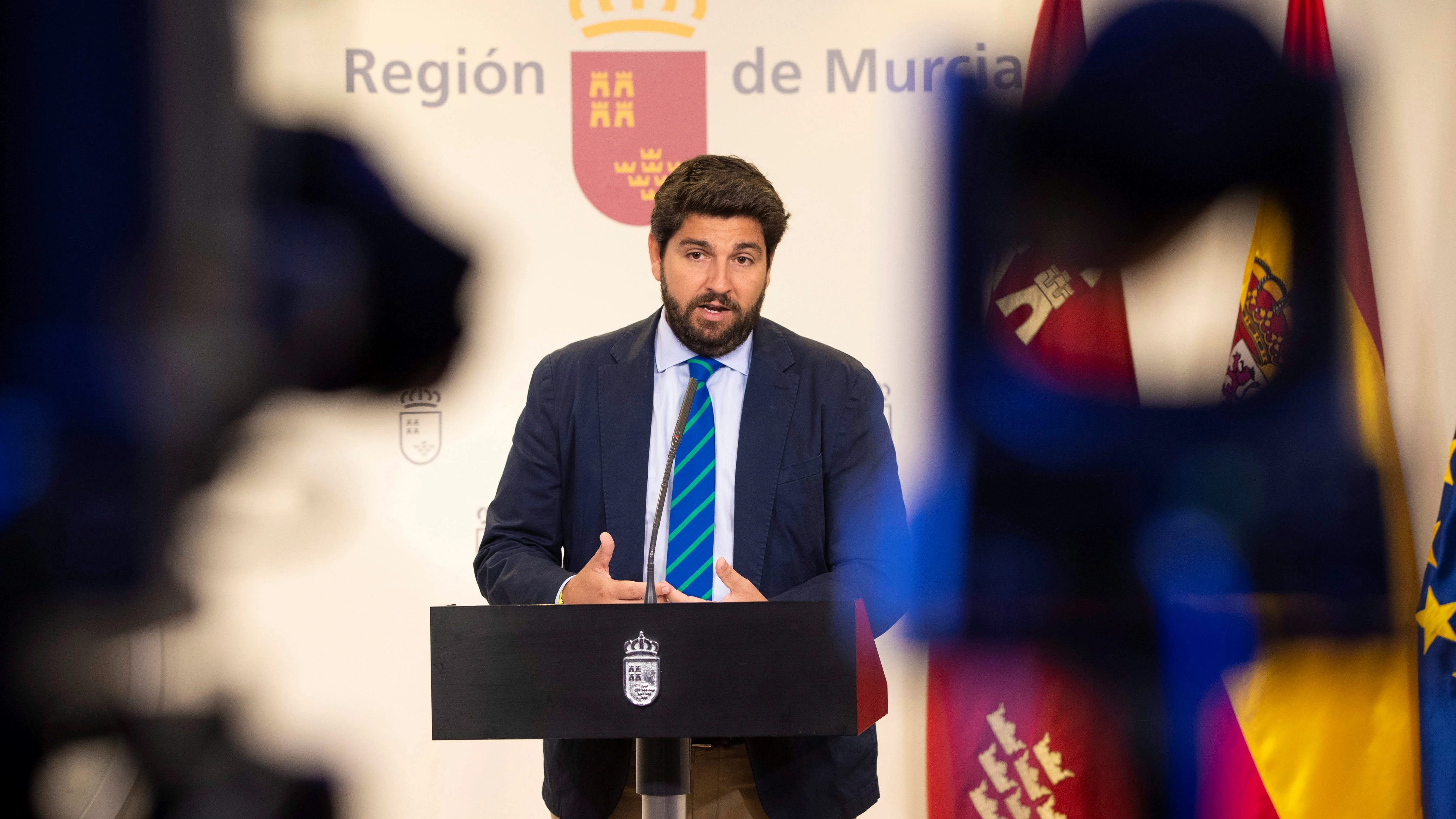 El presidente en funciones de la Comunidad de Murcia, Fernando López Miras