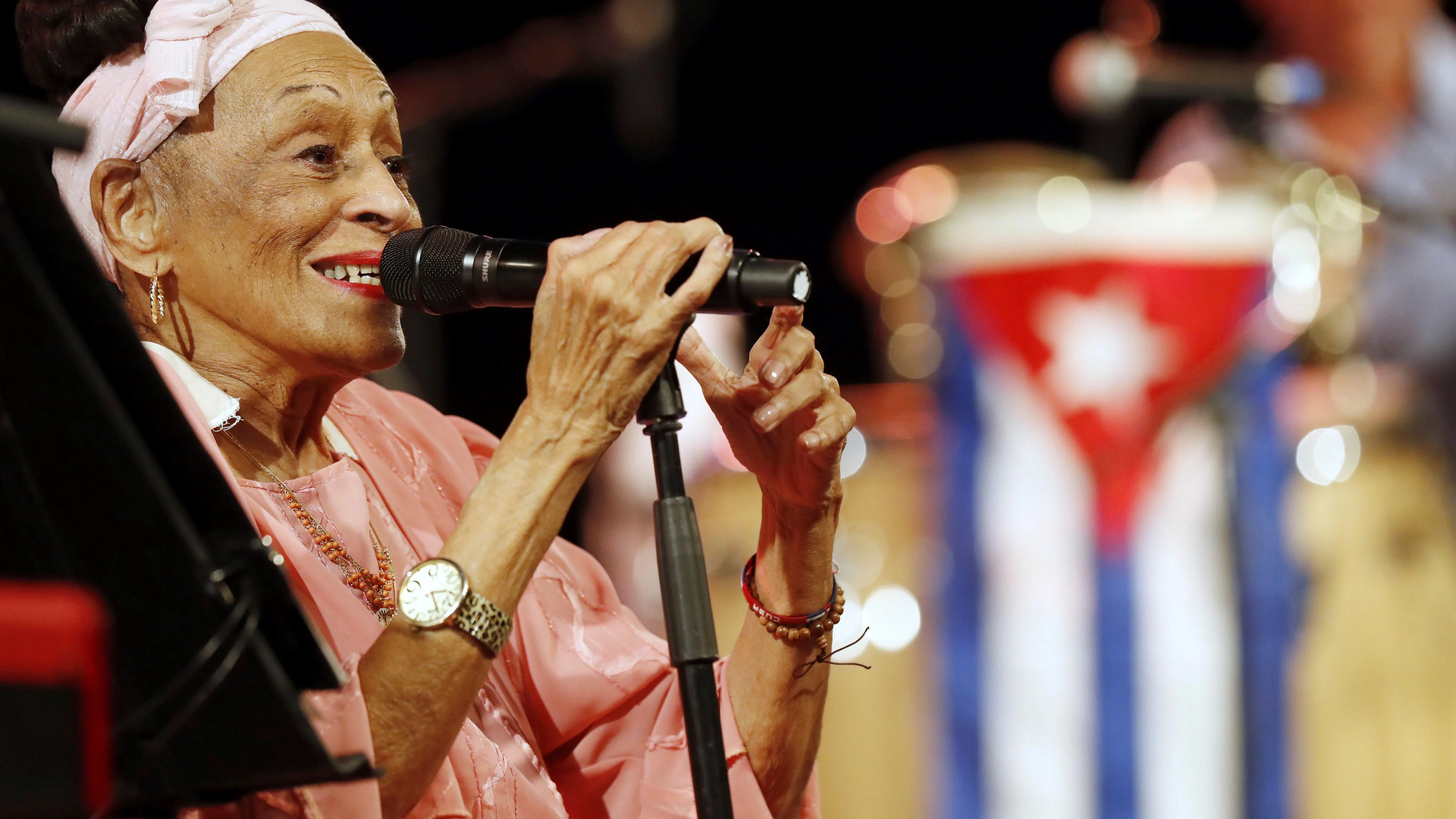 La mítica cantante de jazz cubano Omara Portuondo 