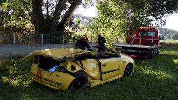 Estado en el que quedó el vehículo tras el accidente