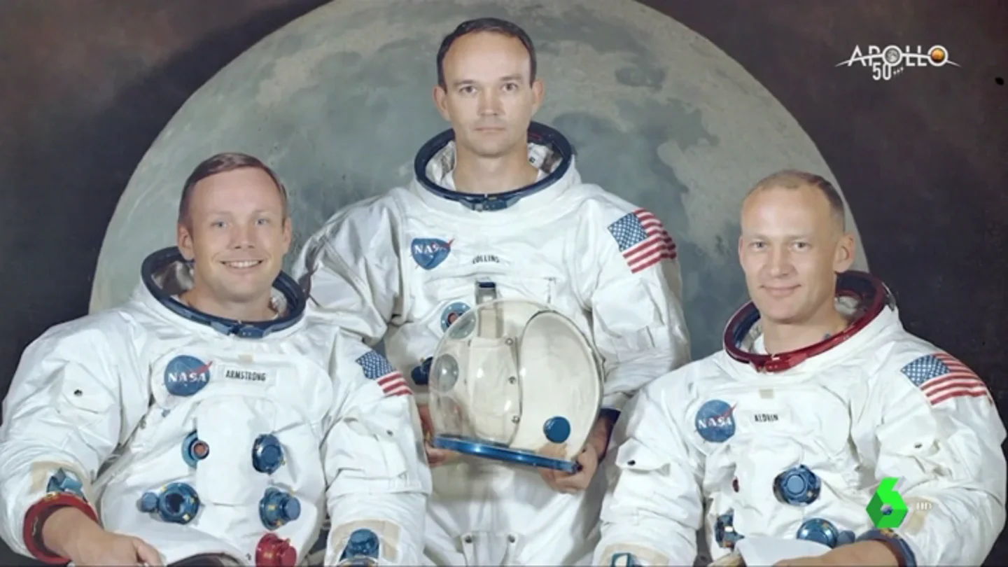 Los tres astronautas del Apolo 11 Los tres astronautas del Apolo 11.