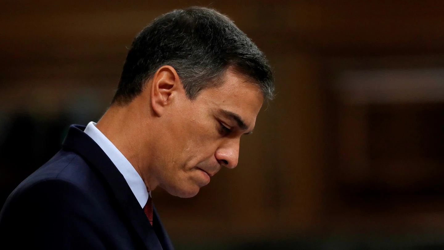 El candidato socialista a la Presidencia del Gobierno, Pedro Sánchez, durante su intervención El candidato socialista a la Presidencia del Gobierno, Pedro Sánchez, durante su intervención