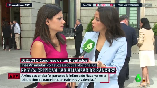 Inés Arrimadas: "No hay partido que modere a Pedro Sánchez. No quiere hacer un pacto alternativo" Inés Arrimadas: "No hay partido que modere a Pedro Sánchez. No quiere hacer un pacto alternativo"