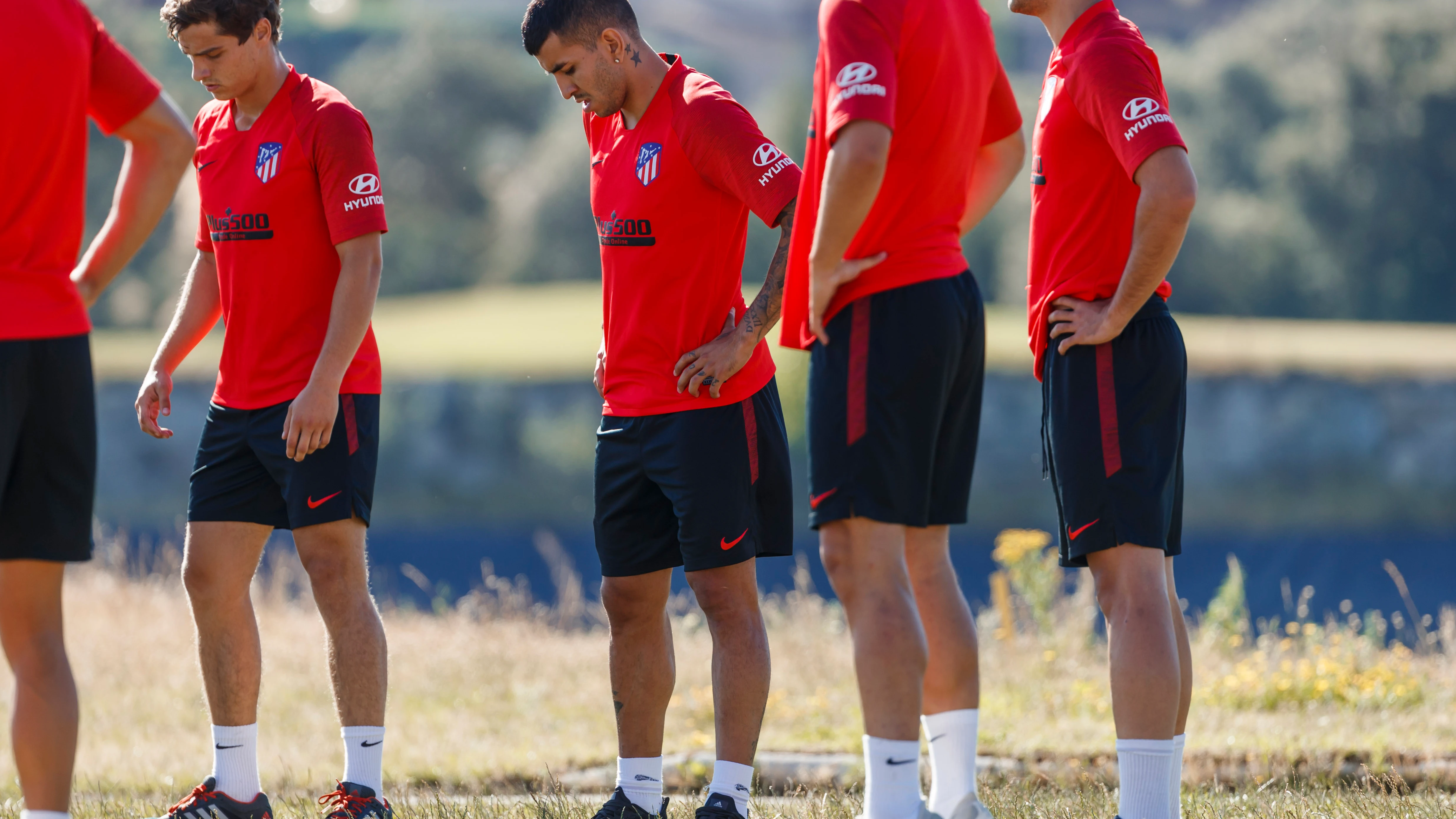 Ángel Correa, entrenando con el Atleti