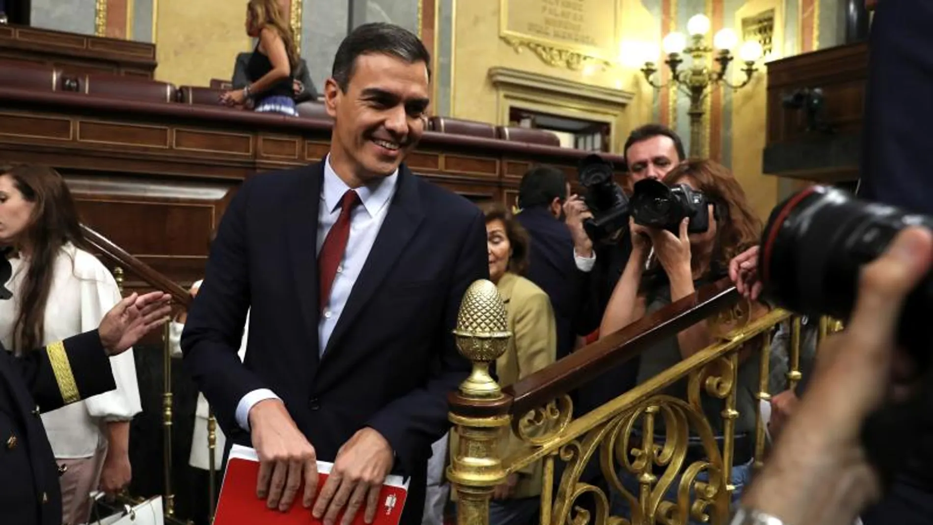 El presidente del Gobierno en funciones, Pedro Sánchez, en el Congreso