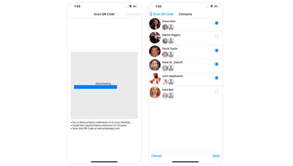 Sincronizando contactos en el iPhone