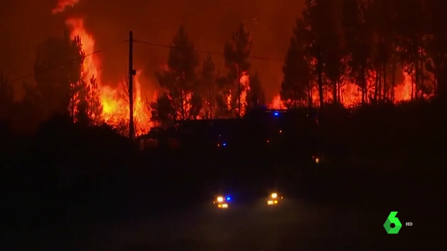 Lucha sin descanso contra el incendio en Portugal: el 90% de llamas están controladas pero el viento complica su extinción Lucha sin descanso contra el incendio en Portugal: el 90% de llamas están controladas pero el viento complica su extinción