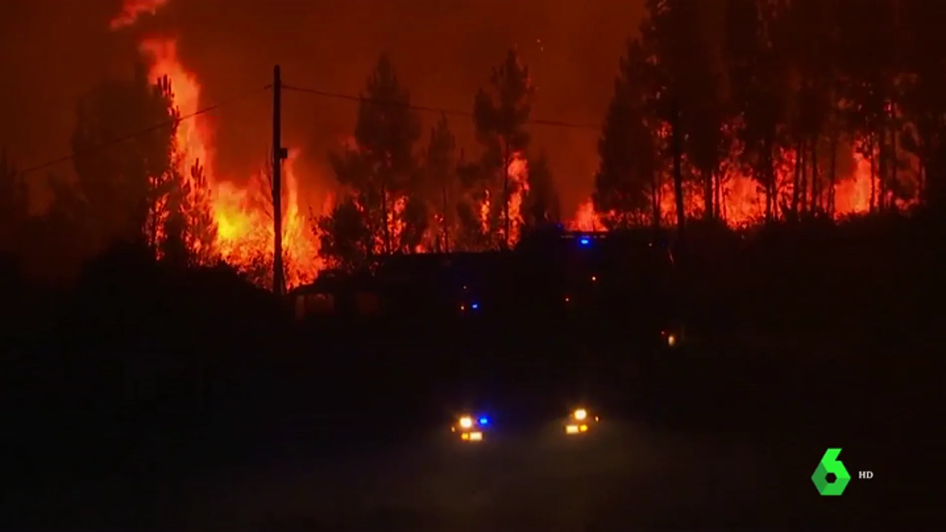 Lucha sin descanso contra el incendio en Portugal: el 90% de llamas están controladas pero el viento complica su extinción