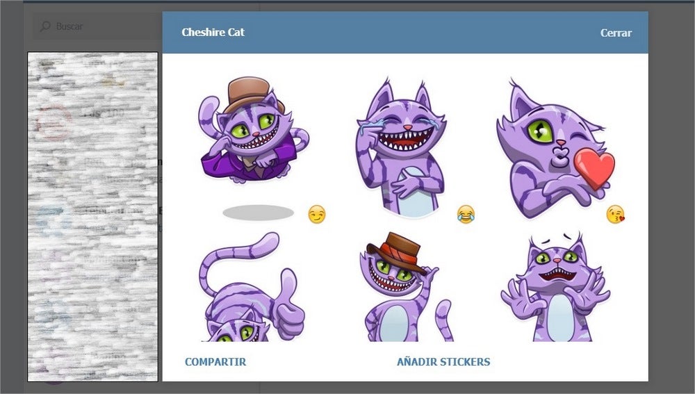 Añadiendo stickers