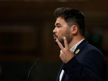 Gabriel Rufián en la sesión de investidura de Pedro Sánchez Gabriel Rufián en la sesión de investidura de Pedro Sánchez