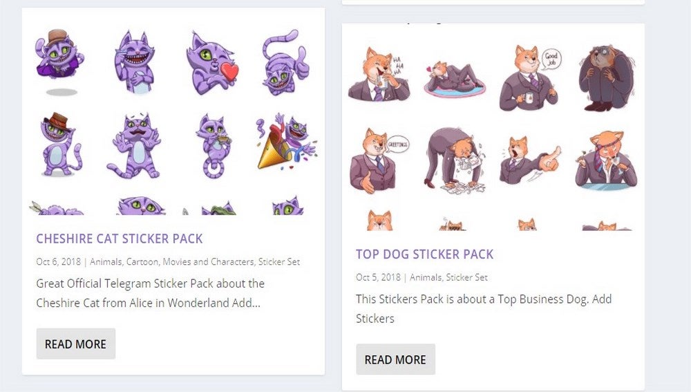 Stickers de Telegram