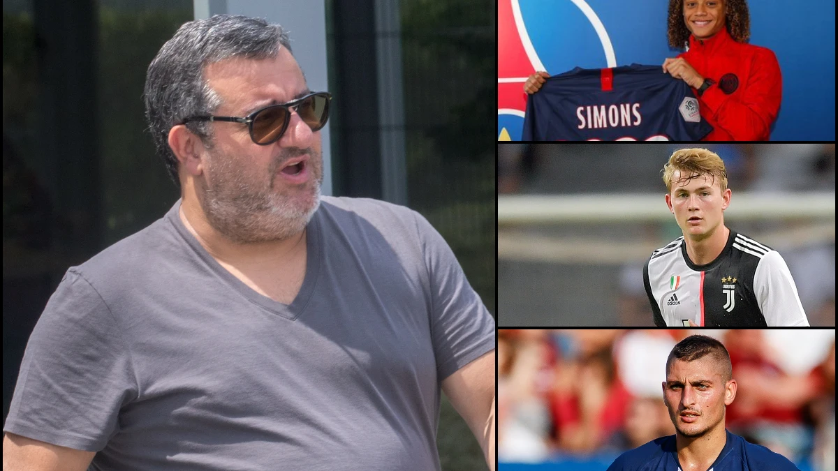 Mino Raiola, Simons, De Ligt y Verratti