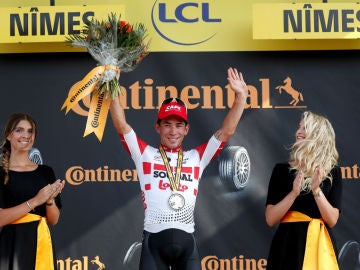 Caleb Ewan, tras ganar una etapa Caleb Ewan, tras ganar una etapa