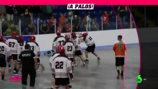 Brutal pelea en un partido de Lacrosse Brutal pelea en un partido de Lacrosse