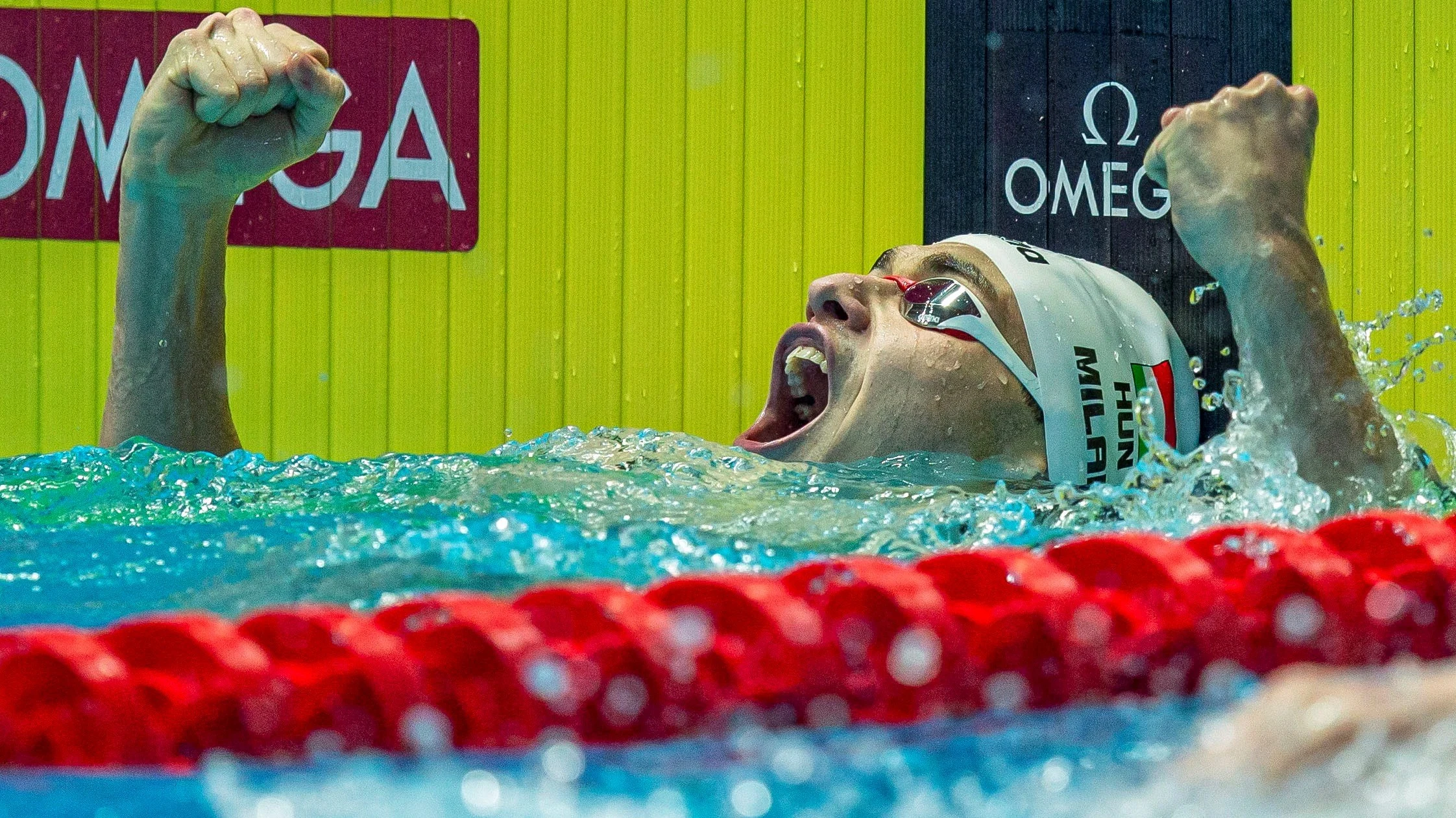 Kristof Milak, tras lograr el oro en los 200 mariposa