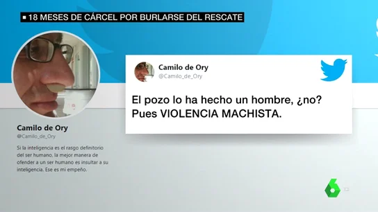 Los "humillantes y ofensivos" mensajes sobre el caso Julen por los que piden 18 meses de prisión para un tuitero Los "humillantes y ofensivos" mensajes sobre el caso Julen por los que piden 18 meses de prisión para un tuitero