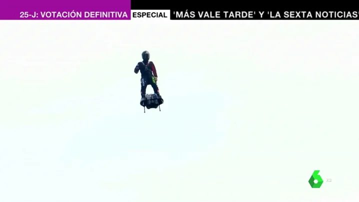 El 'soldado volador' francés intentará cruzar el Canal de la Mancha con su flyboard