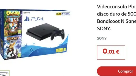 Las PS4 por un céntimo Las PS4 por un céntimo