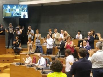 María Chivite tras ser investida presidenta de Navarra María Chivite tras ser investida presidenta de Navarra