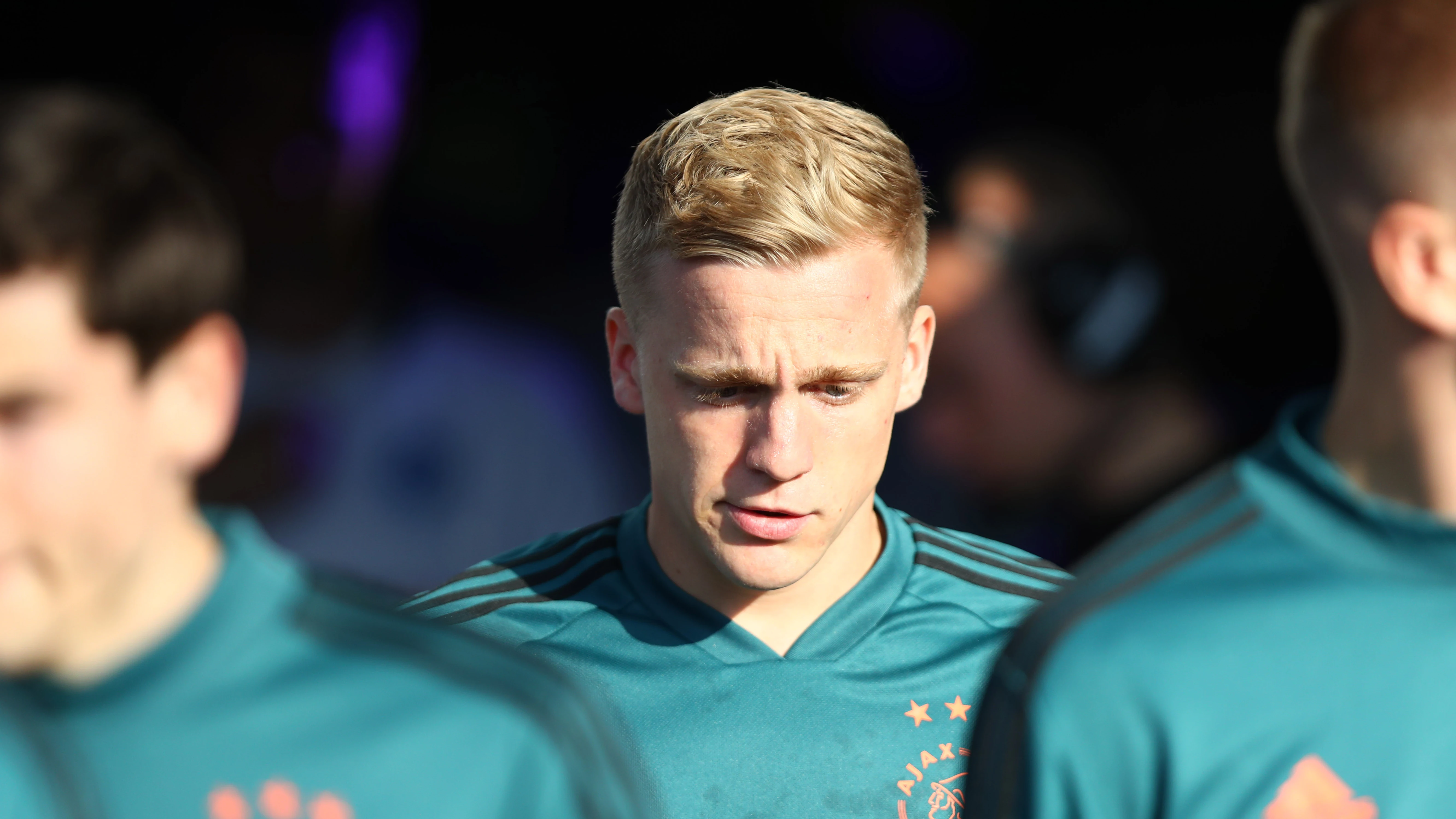 Donny van de Beek, entrenando con el Ajax