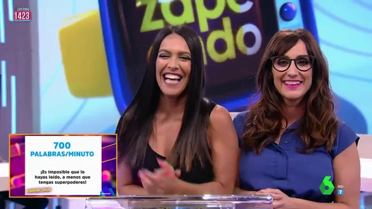 ¿Serías capaz de leer 300 palabras por minuto? Zapeando te pone a prueba con el 'test de lectura rápida' ¿Serías capaz de leer 300 palabras por minuto? Zapeando te pone a prueba con el 'test de lectura rápida'
