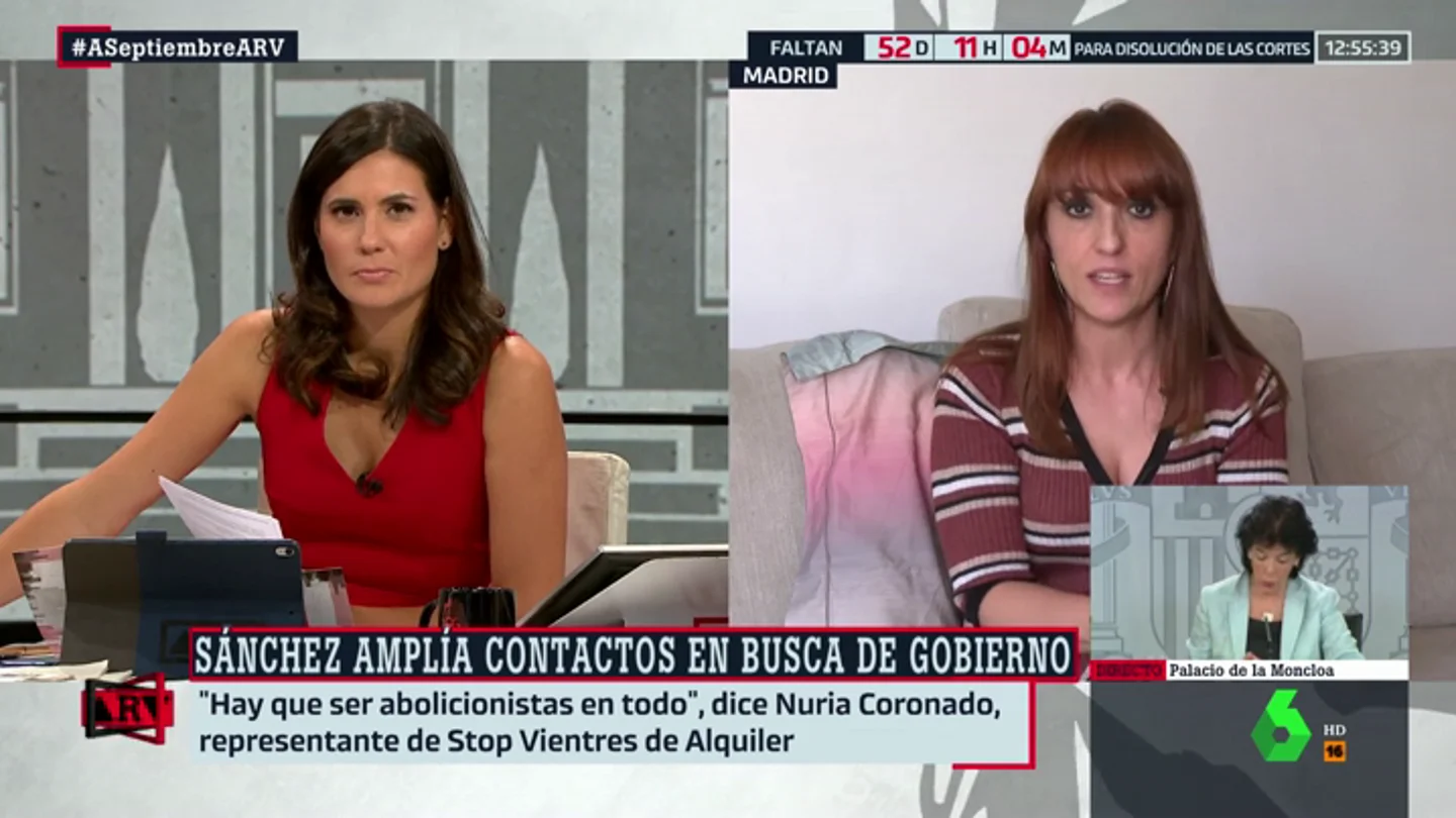 Nuria Coronado (Stop Vientres de Alquiler): "Podemos cree que ser prostituida puede ser un trabajo, es un poco incongruente" Nuria Coronado (Stop Vientres de Alquiler): "Podemos cree que ser prostituida puede ser un trabajo, es un poco incongruente"