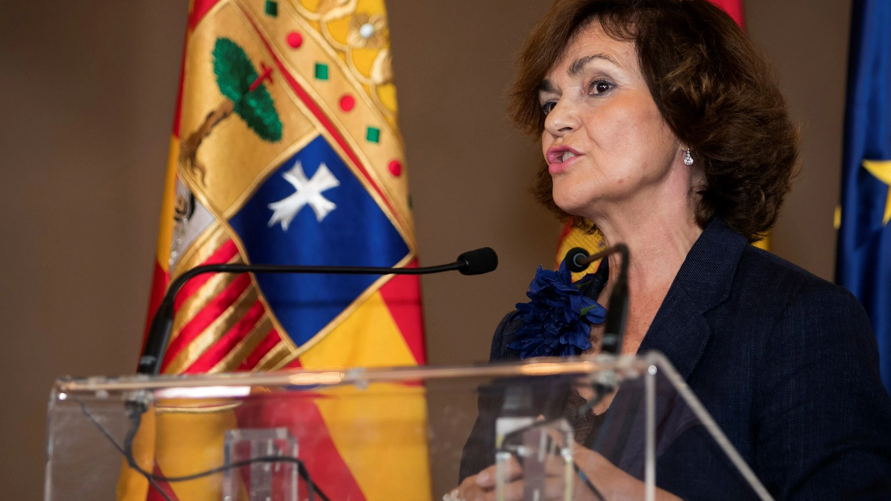 La vicepresidenta del Gobierno de España en funciones, Carmen Calvo