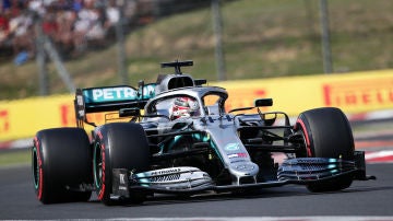 Lewis Hamilton, durante el GP de Hungría