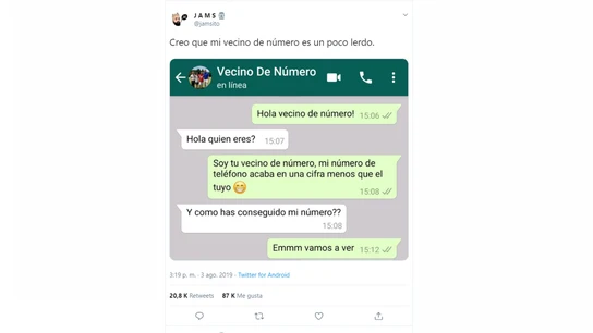 Vecino de número Vecino de número