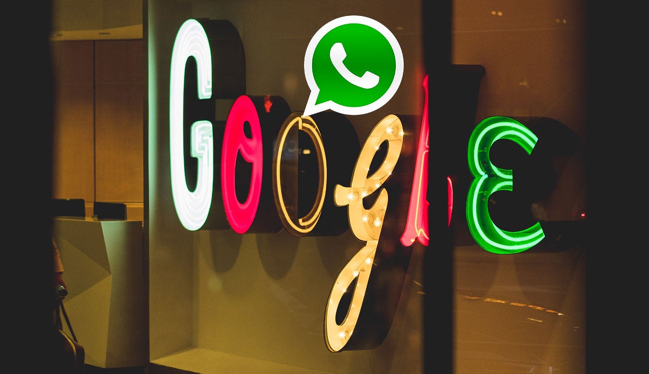 Google y el logotipo de WhatsApp