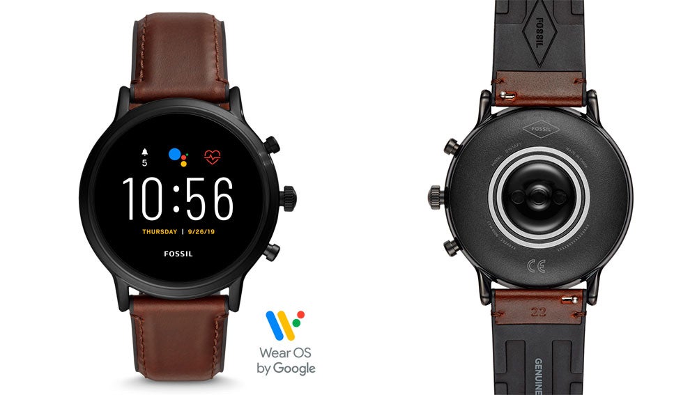 Fossil Gen 5 acabado en cuero