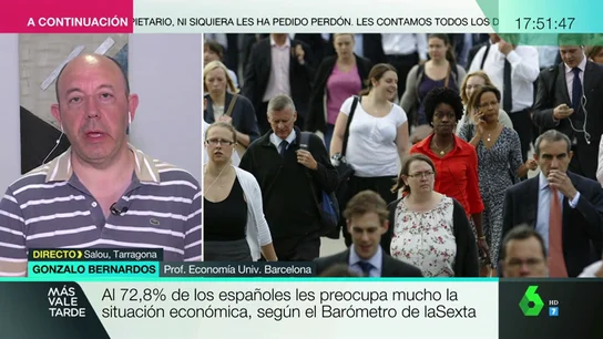 Gonzalo Bernardos alerta sobre la situación económica en España: "Empieza a ser muy negativo que no haya un Gobierno" Gonzalo Bernardos alerta sobre la situación económica en España: "Empieza a ser muy negativo que no haya un Gobierno"