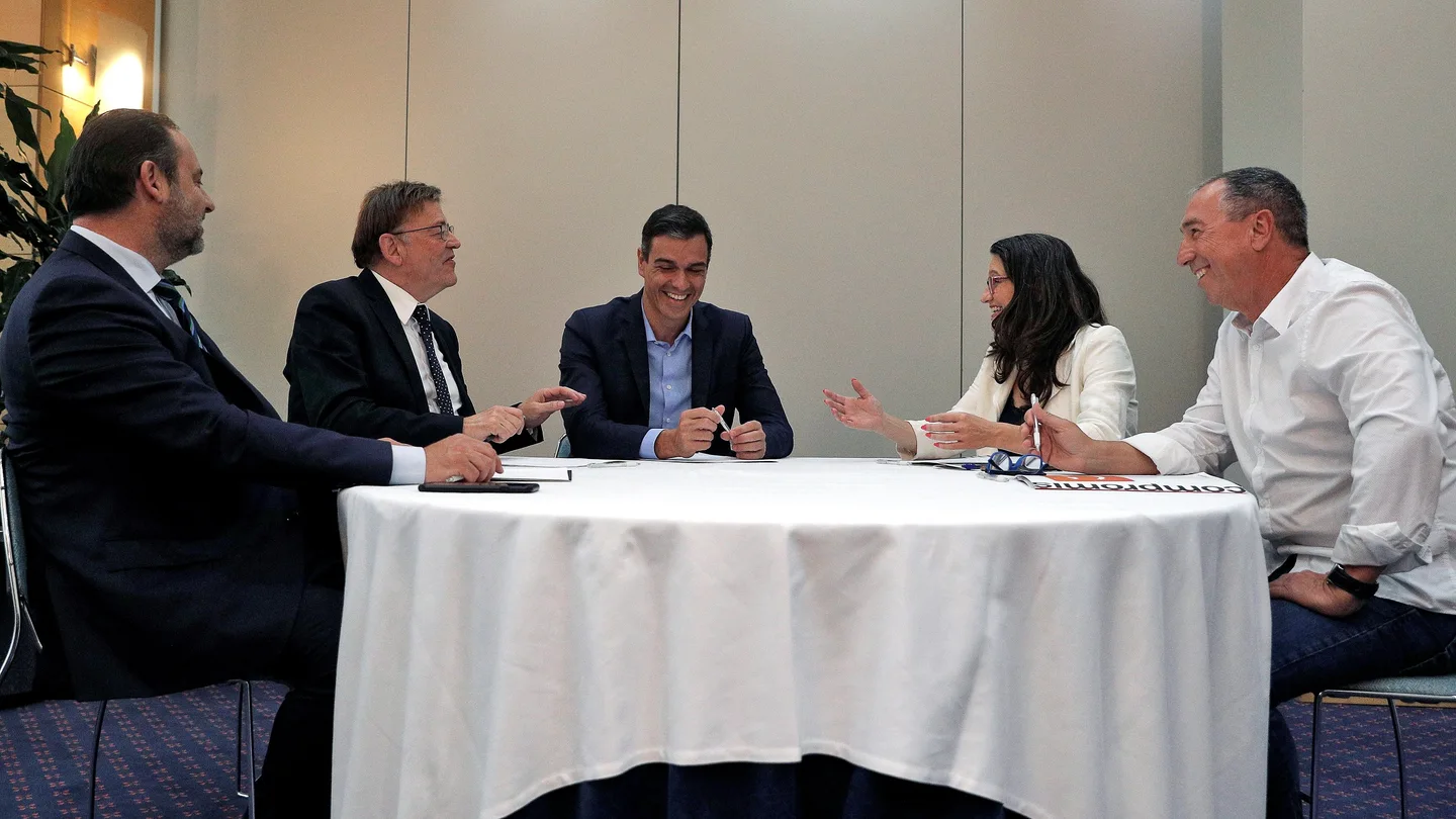 Reunión entre Pedro Sánchez, José Luis Ábalos y Ximo Puig con Mónica Oltra y Joan Baldoví Reunión entre Pedro Sánchez, José Luis Ábalos y Ximo Puig con Mónica Oltra y Joan Baldoví